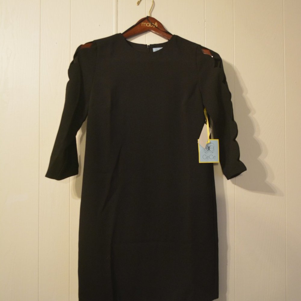 FREE SHIPPING! CeCe Women's Jardin Cutout Sleeve Shift Dress - Picture 2 of 7